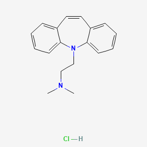 molecular formula C18H21ClN2 B12778488 5H-Dibenz(b,f)azepine-5-ethanamine, N,N-dimethyl-, monohydrochloride CAS No. 85008-95-3