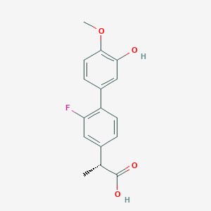 molecular formula C16H15FO4 B12778508 M8WF8C2Awx CAS No. 124027-42-5