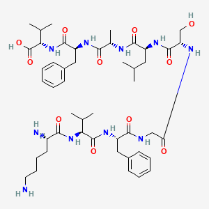 molecular formula C48H74N10O11 B12778531 Lys-Val-Phe-Gly-Ser-Leu-Ala-Phe-Val CAS No. 318272-58-1