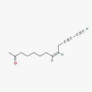 molecular formula C14H18O B12778537 8-Tetradecene-11,13-diyn-2-one, (8Z)- CAS No. 13945-78-3