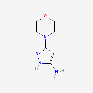 molecular formula C7H12N4O B1277854 5-Morpholino-1H-pyrazol-3-amine CAS No. 756814-98-9