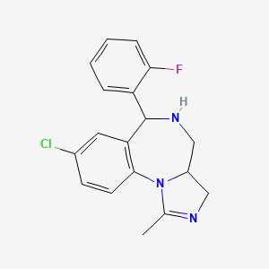 molecular formula C18H17ClFN3 B12778562 3a,4,5,6-Tetrahydro Midazolam CAS No. 59469-08-8