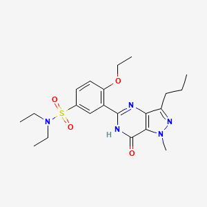 molecular formula C21H29N5O4S B12778566 Diethylaminosildenafil CAS No. 372152-24-4