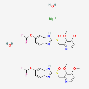 molecular formula C32H34F4MgN6O10S2+2 B12778572 Pantoprazole magnesium dihydrate CAS No. 471293-63-7