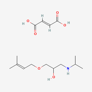 molecular formula C15H27NO6 B12778605 (E)-but-2-enedioic acid;1-(3-methylbut-2-enoxy)-3-(propan-2-ylamino)propan-2-ol CAS No. 80762-88-5