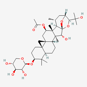 molecular formula C37H58O11 B12778607 12beta-Acetoxycimigenol 3-o-beta-D-xylopyranoside CAS No. 909425-06-5