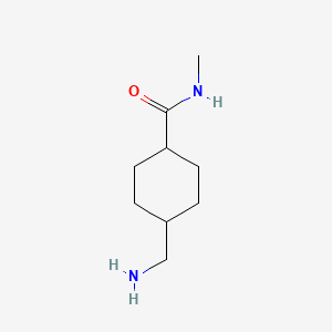 molecular formula C9H18N2O B1277861 4-(aminomethyl)-N-methylcyclohexanecarboxamide CAS No. 196597-15-6
