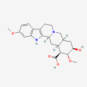 molecular formula C22H28N2O5 B12778635 Isoreserpic acid CAS No. 481-65-2