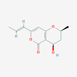 molecular formula C12H14O4 B12778676 Deoxyradicinol CAS No. 97588-11-9