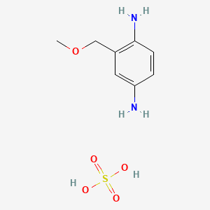 molecular formula C8H14N2O5S B12778678 2-Methoxymethyl-p-phenylenediamine sulfate CAS No. 337906-37-3