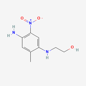 molecular formula C9H13N3O3 B1277868 2-((4-Amino-2-methyl-5-nitrophenyl)amino)ethanol CAS No. 82576-75-8