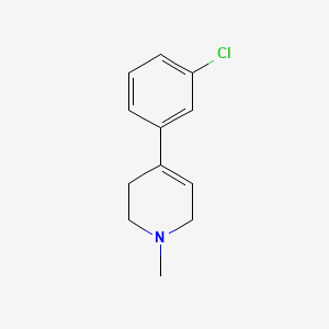 molecular formula C12H14ClN B12778717 Pyridine, 4-(3-chlorophenyl)-1,2,3,6-tetrahydro-1-methyl- CAS No. 13458-14-5
