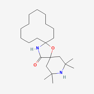 molecular formula C22H40N2O2 B12778726 7-Oxa-3,20-diazadispiro[5.1.11.2]heneicosan-21-one, 2,2,4,4-tetramethyl- CAS No. 64338-16-5