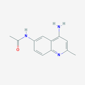 molecular formula C12H13N3O B1277882 N-(4-AMINO-2-METHYLQUINOLIN-6-YL)ACETAMIDE CAS No. 63304-46-1