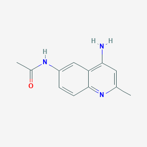 molecular formula C12H13N3O B1277882 Acetamide, N-(4-amino-2-methyl-6-quinolinyl)- CAS No. 63304-46-1