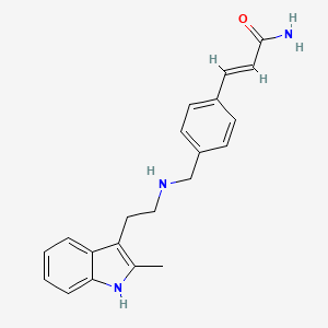 molecular formula C21H23N3O B12778843 Panobinostat metabolite M37.8 CAS No. 960058-94-0