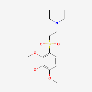 molecular formula C15H25NO5S B12778848 Ethanamine, N,N-diethyl-2-((2,3,4-trimethoxyphenyl)sulfonyl)- CAS No. 103595-55-7