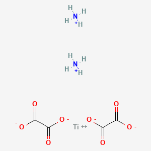 molecular formula C4H8N2O8Ti B12778873 Ammonium titanium oxalate CAS No. 10580-02-6