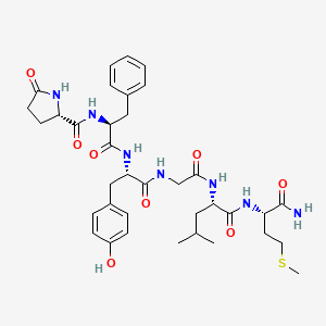 molecular formula C36H49N7O8S B12778974 Substance P (6-11), glp(6)-iodo-tyr(8)- CAS No. 70082-71-2