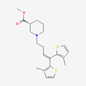 molecular formula C21H27NO2S2 B12779031 (R)-Tiagabine 4-carboxy-O-methyl CAS No. 938158-99-7