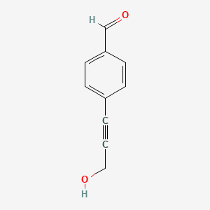 molecular formula C10H8O2 B1277906 4-(3-Hydroxyprop-1-ynyl)benzaldehyde CAS No. 80151-10-6