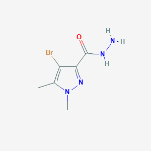 molecular formula C6H9BrN4O B1277907 4-bromo-1,5-dimethyl-1H-pyrazole-3-carbohydrazide CAS No. 261965-56-4
