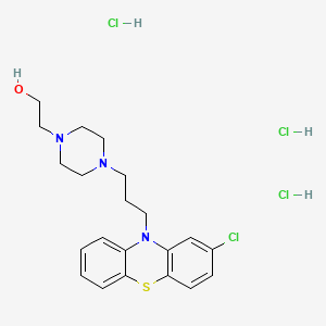 molecular formula C21H29Cl4N3OS B12779096 Perphenazine trihydrochloride CAS No. 130-69-8