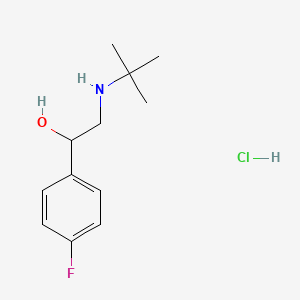 molecular formula C12H19ClFNO B12779110 alpha-(((1,1-Dimethylethyl)amino)methyl)-4-fluorobenzenemethanol hydrochloride CAS No. 85540-78-9