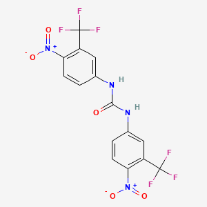 molecular formula C21H20N2O6 B12779126 5-{[5-(ethoxycarbonyl)-5-methyl-2-oxo-1-phenyl-2,5-dihydro-1H-pyrrol-3-yl]amino}-2-hydroxybenzoic acid CAS No. 6167-23-3