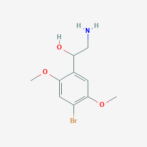 molecular formula C10H14BrNO3 B12779134 2-Amino-1-(4-bromo-2,5-dimethoxyphenyl)ethan-1-ol CAS No. 677277-62-2