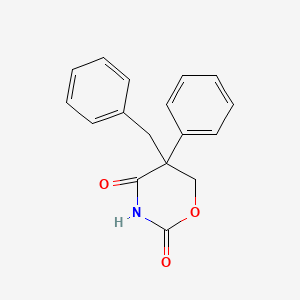 molecular formula C17H15NO3 B12779183 Dihydro-5-benzyl-5-phenyl-2H-1,3-oxazine-2,4(3H)-dione CAS No. 94673-83-3