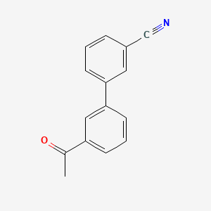 molecular formula C15H11NO B1277919 3-(3-Acetylphenyl)benzonitrile CAS No. 893734-99-1