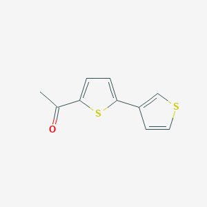 molecular formula C10H8OS2 B1277921 1-(5-Thiophen-3-ylthiophen-2-yl)ethanone 