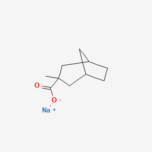 molecular formula C10H15NaO2 B12779217 Sodium 3-methylbicyclo(3.2.1)octane-3-carboxylate CAS No. 95685-37-3