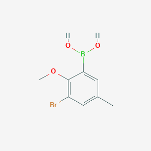 molecular formula C8H10BBrO3 B1277923 3-Bromo-5-methyl-2-methoxyphenylboronic acid CAS No. 870717-99-0