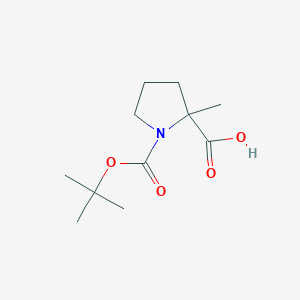 molecular formula C11H19NO4 B1277929 1-(tert-Butoxycarbonyl)-2-methylpyrrolidine-2-carboxylic acid CAS No. 203869-80-1