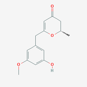 molecular formula C14H16O4 B12779305 Citreovirenone CAS No. 103955-68-6