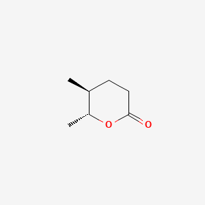 molecular formula C7H12O2 B12779368 2H-Pyran-2-one, tetrahydro-5,6-dimethyl-, trans- CAS No. 24405-16-1