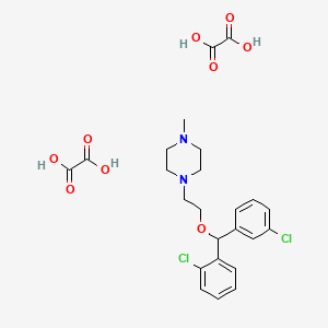molecular formula C24H28Cl2N2O9 B12779455 1-(2-(2,3'-Dichlorobenzhydryloxy)ethyl)-4-methylpiperazine dioxalate CAS No. 126517-35-9