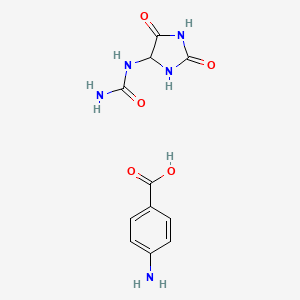 molecular formula C11H13N5O5 B12779506 Allantoin PABA CAS No. 4207-42-5