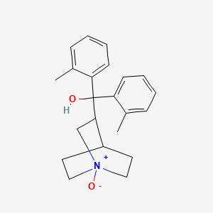 molecular formula C22H27NO2 B12779518 alpha,alpha-Di-o-tolyl-3-quinuclidinemethanol 1-oxide CAS No. 84435-09-6