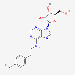 molecular formula C18H22N6O4 B1277953 Apnea CAS No. 89705-21-5
