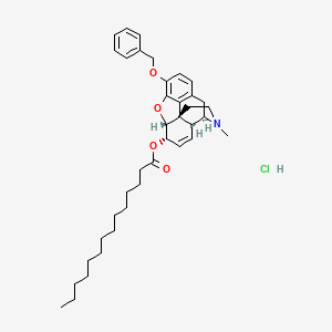 molecular formula C38H52ClNO4 B12779541 Myrophine hydrochloride CAS No. 108016-75-7