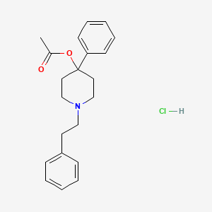 molecular formula C21H26ClNO2 B12779573 [4-phenyl-1-(2-phenylethyl)piperidin-4-yl] acetate;hydrochloride CAS No. 860229-23-8