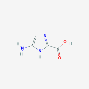 molecular formula C4H5N3O2 B127796 4-Amino-1H-imidazole-2-carboxylic acid CAS No. 155815-92-2