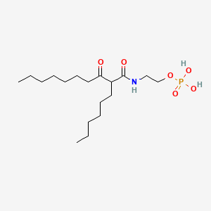 molecular formula C18H36NO6P B12779626 N-Phosphoethyl hexyloxydecanamide CAS No. 934175-85-6