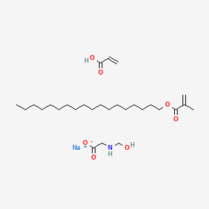 molecular formula C28H52NNaO7 B12779628 Sodium;2-(hydroxymethylamino)acetate;octadecyl 2-methylprop-2-enoate;prop-2-enoic acid CAS No. 167078-21-9