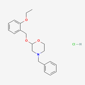 molecular formula C20H26ClNO3 B12779685 Morpholine, 4-benzyl-2-((2-ethoxybenzyl)oxy)-, hydrochloride CAS No. 89220-85-9