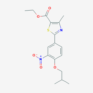 B127797 2-[3-Nitro-4-(2-methylpropoxy)phenyl]-4-methyl-5-thiazolecarboxylic acid ethyl ester CAS No. 144060-93-5