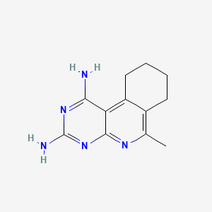 molecular formula C12H15N5 B12779717 Pyrimido(4,5-c)isoquinoline-1,3-diamine, 7,8,9,10-tetrahydro-6-methyl- CAS No. 53729-17-2